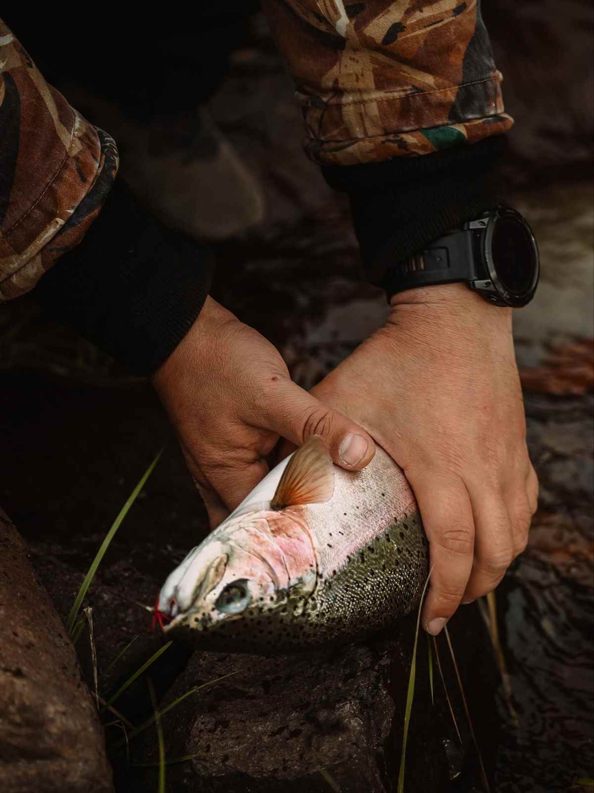 Рыболов с уловом